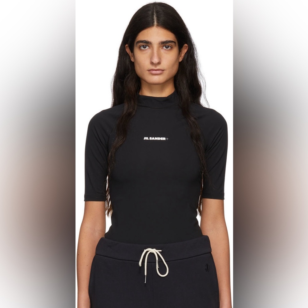Jil Sander Black Rash Guard T-shirt